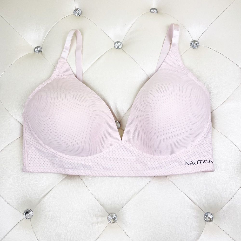 BOGO FREE Nautical 42d light pink bra